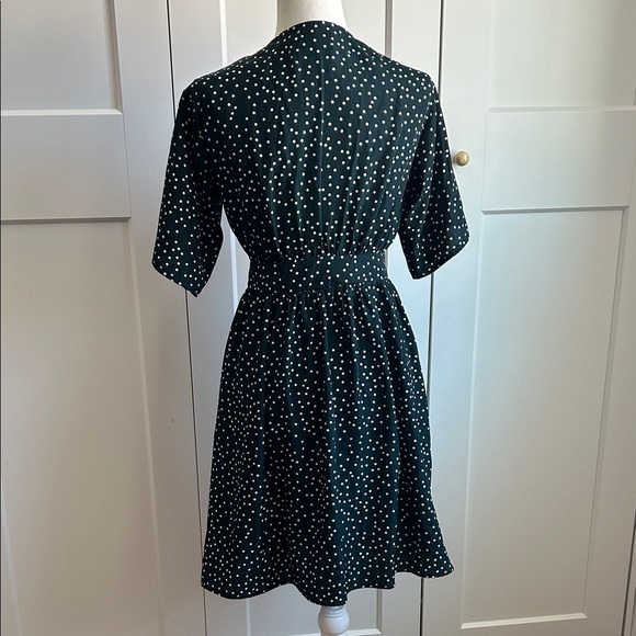 Hello Molly Dark Green Polka Dot Midi Dress | 4 - Picture 3 of 5
